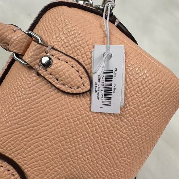 Coach Mini Rowan Satchel Bag Charm In Faded Blush Keychain CU279 NWT - Picture 5 of 5